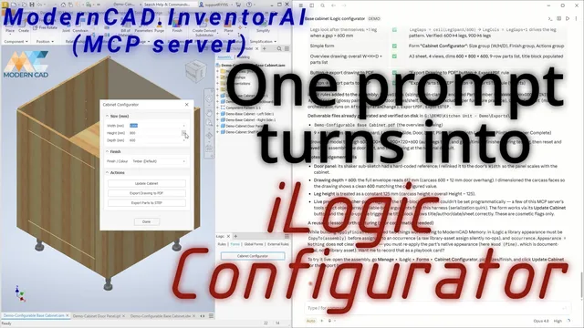 An iLogic Configurator Built by AI – From Proof of Concept to Beta